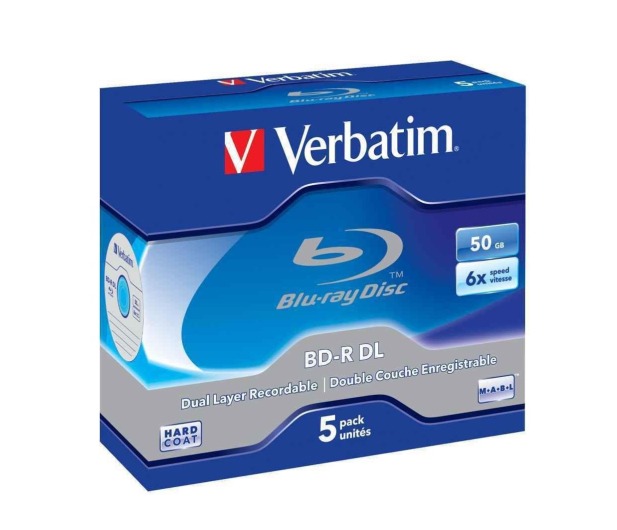 VERBATIM 50GB 6x BluRay Dual Layer BOX 5szt. - 63745 - zdjęcie